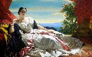 Franz Xaver Winterhalter Portrait of Leonilla, Princess of Sayn-Wittgenstein-Sayn oil painting on canvas